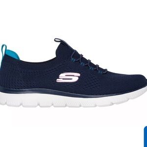 Skechers Women’s Summits Top Player Slip on Sneakers Navy/Multi Size 9 NEW